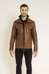 Baldwin Men's Casual Fall Leather Jacket
